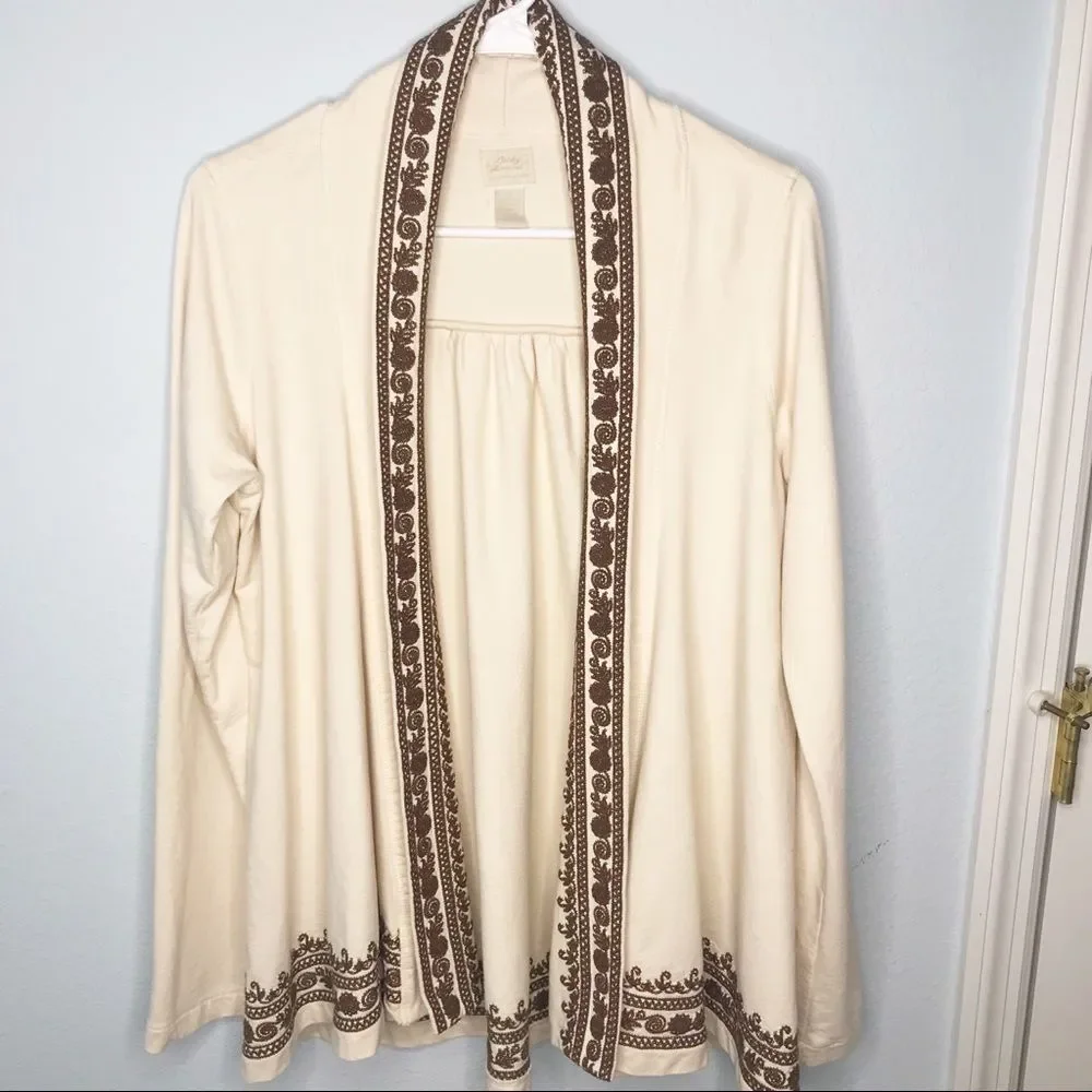 Lucky Brand Whitney Embroidered Cardigan Sweater - Picture 1 of 7